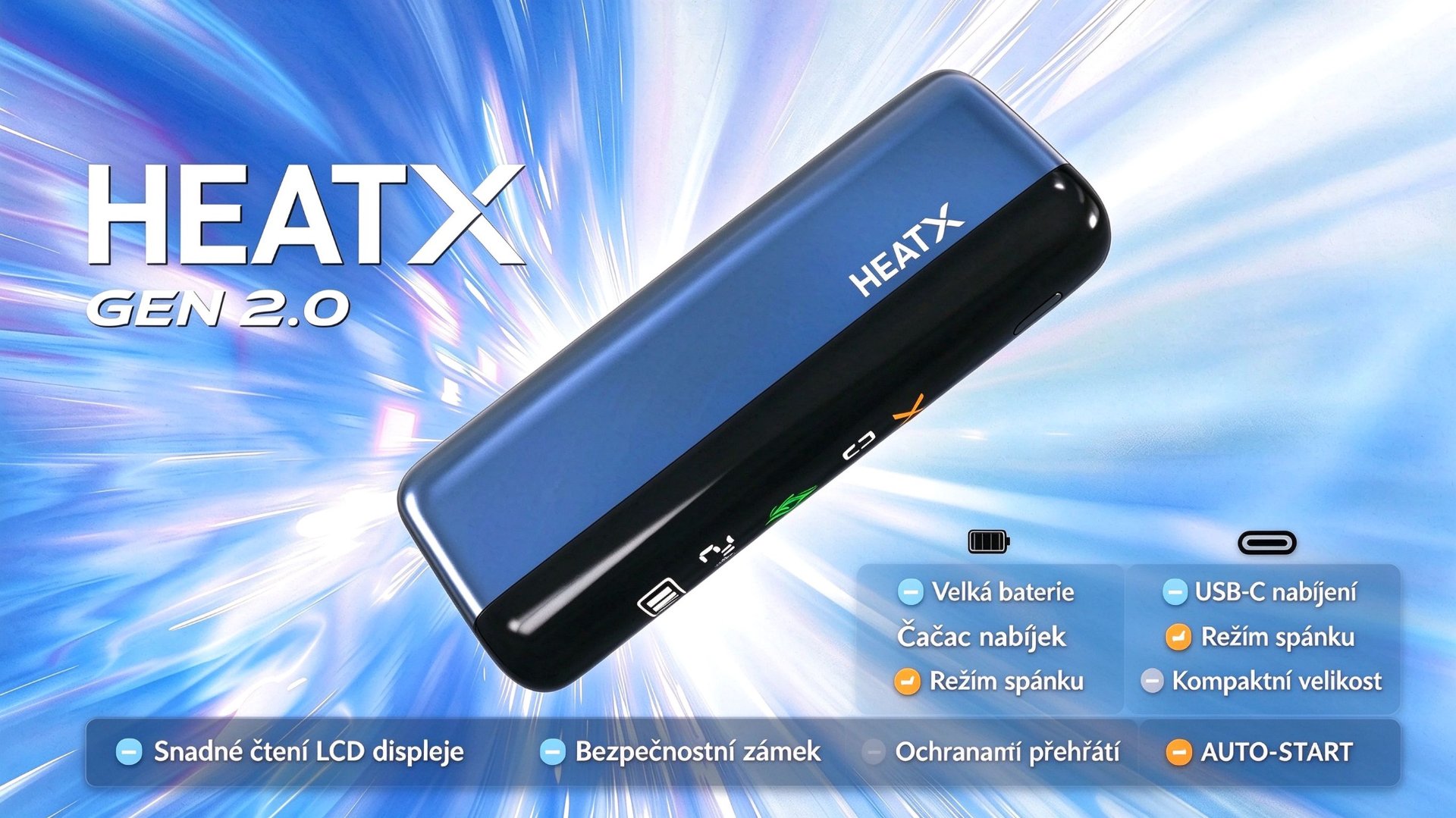 Specifikace a údaje o relacích HEATX GEN2.0